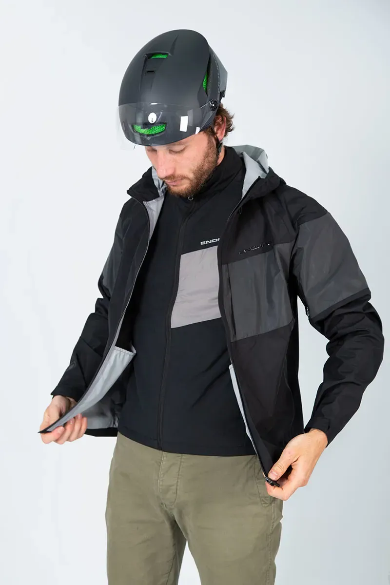 Endura Urban Luminite 3 In 1 Waterproof Jacket in Black-3