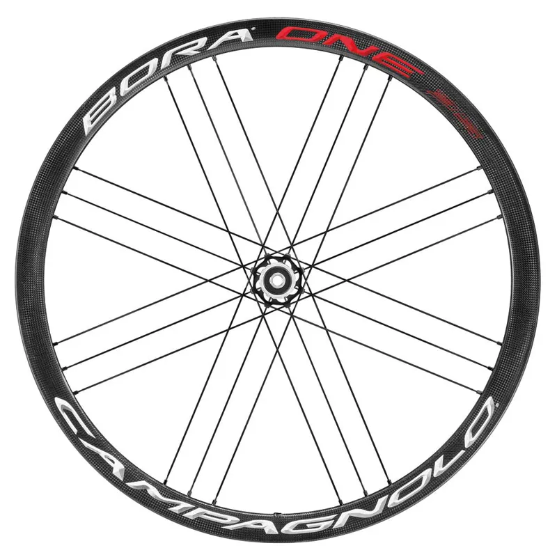 Campagnolo Bora One 35 Disc Tubular Wheels Bright Label in Black