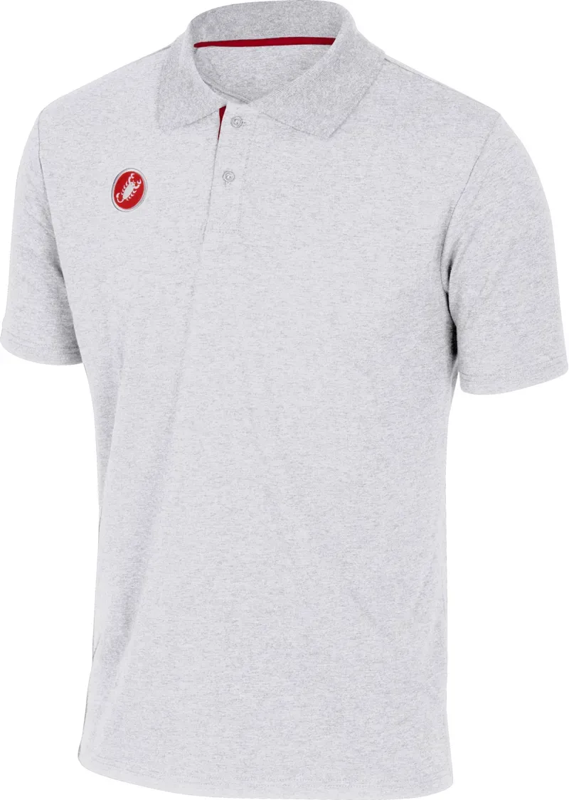 Castelli Race Day Mens Polo Shirt in White