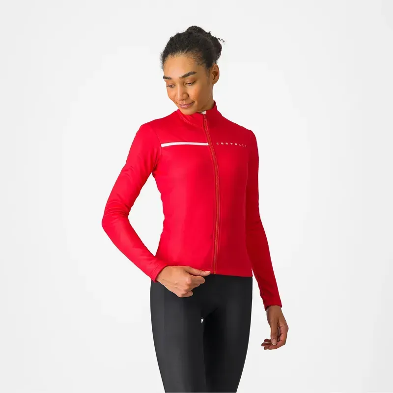 Castelli Sinergia 2 Women's Long Sleeve Jersey in Hibiscus/Ivory