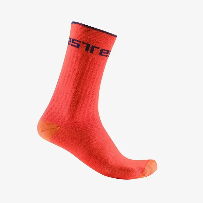 Castelli Distanza 20 Socks in Brilliant Orange