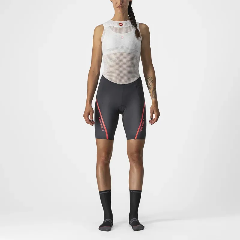 Castelli Velocissima 3 Women's Shorts in Grey/Brilliant Pink