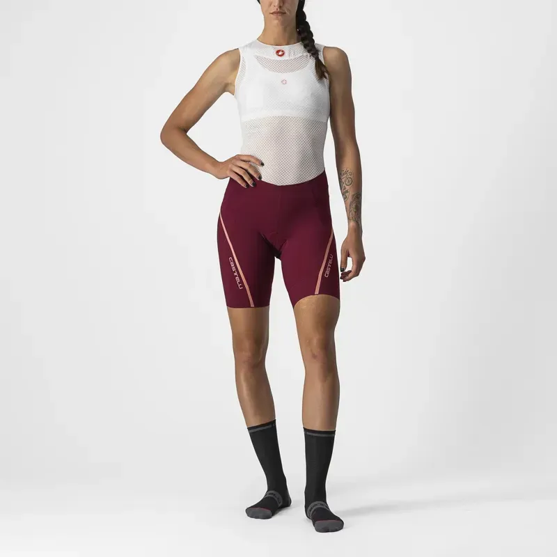 Castelli Velocissima 3 Women's Shorts in Bordeaux/Blush