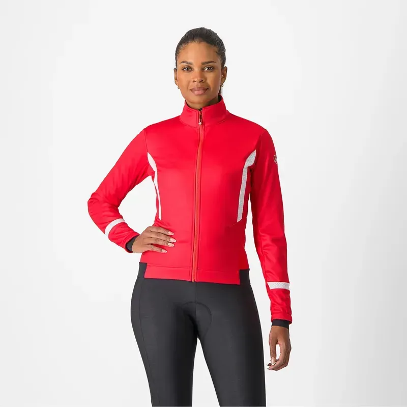 Castelli Dinamica 2 Women's Jacket in Hibiscus/White Reflex
