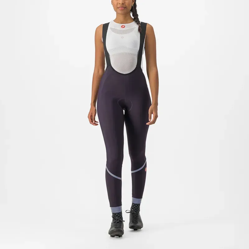 Castelli Velocissima DT Women's Bib Tights in Night Shade/Silver Reflex