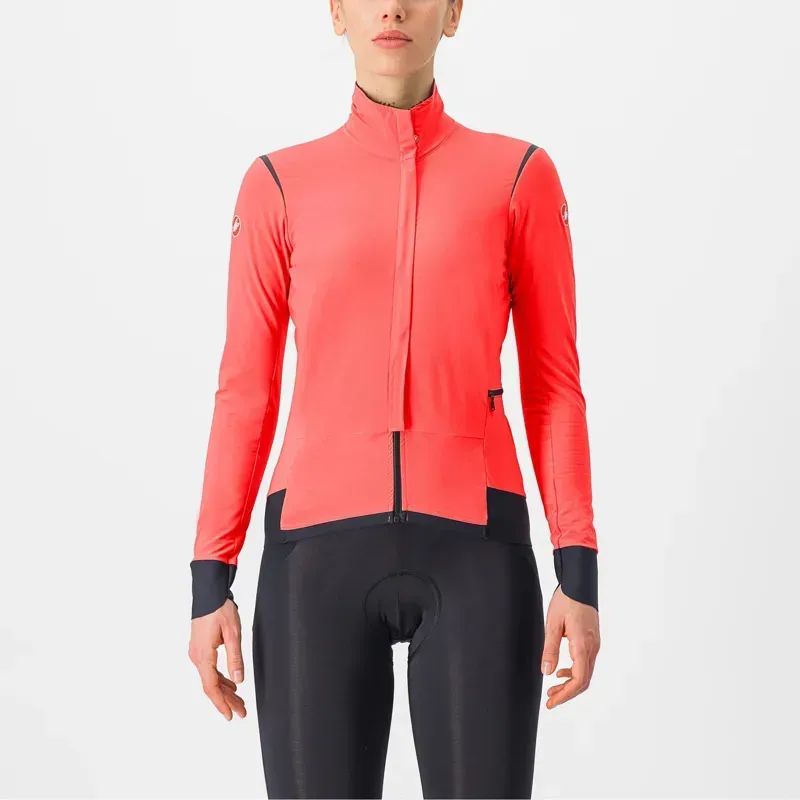 Castelli Alpha Flight RoS Women's Jacket in Brilliant Pink/Black Reflex
