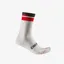 Castelli Gara Thermal 18 Socks In White/Black/Red