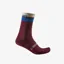 Castelli Gara Thermal 18 Socks In Deep Bordeaux/Light Steel Blue