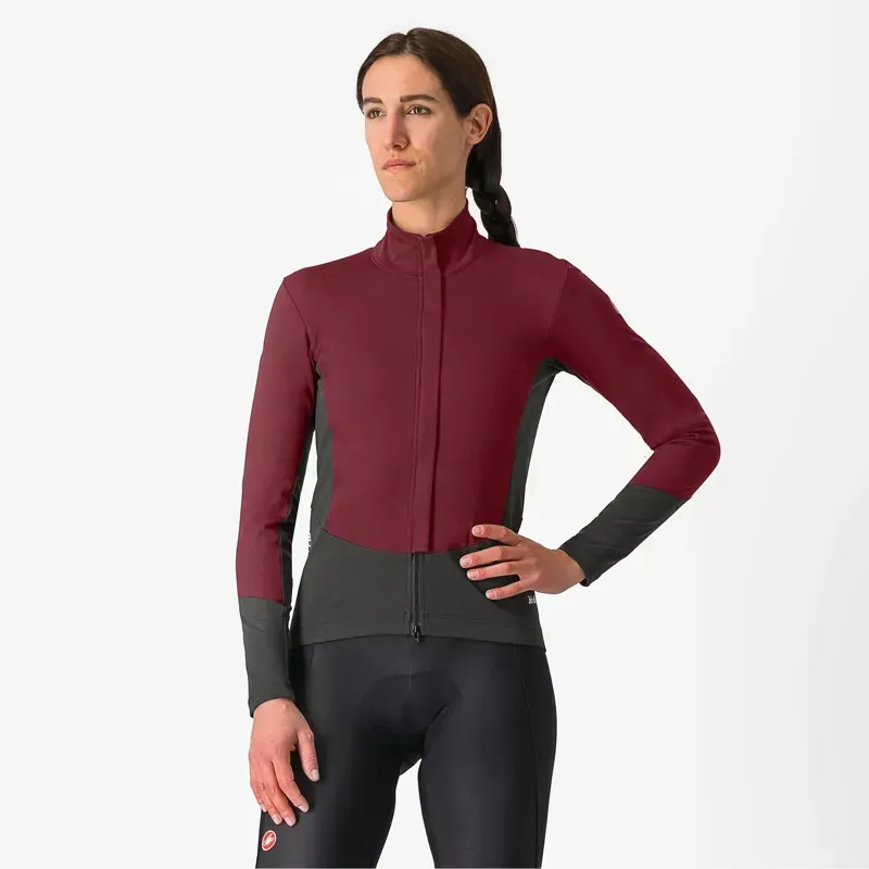 Castelli Perfetto Air Women's Jacket In Deep Bordeaux/Dark Grey