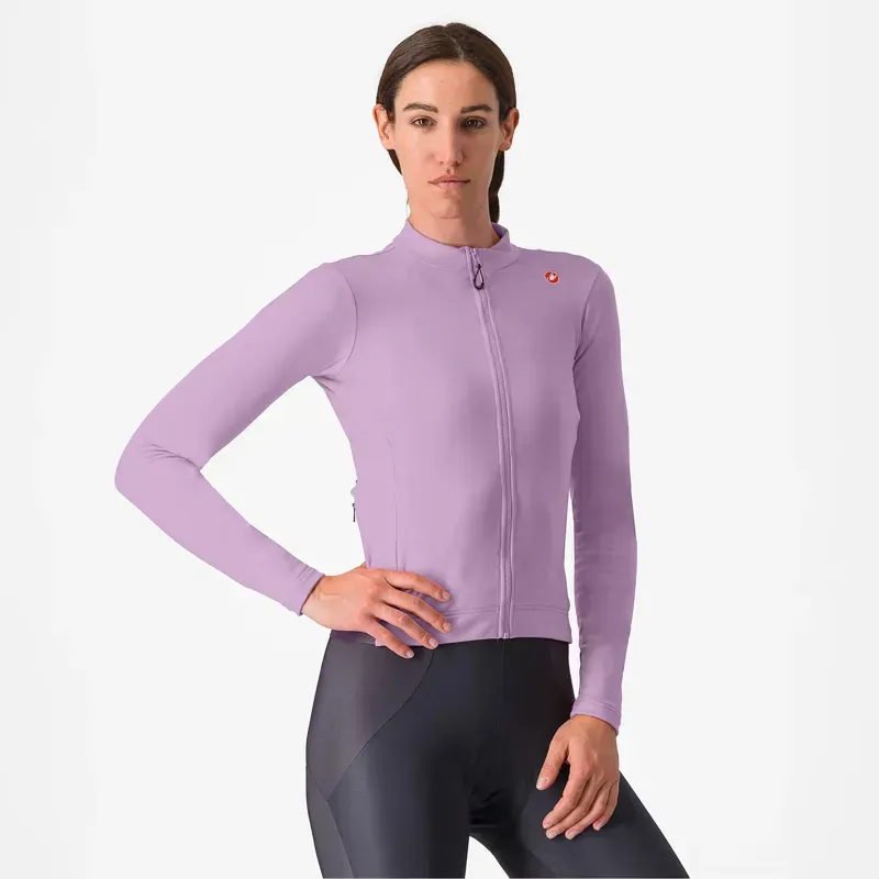 Castelli Espresso Thermal Women's Jersey in Purple Mist/Purple