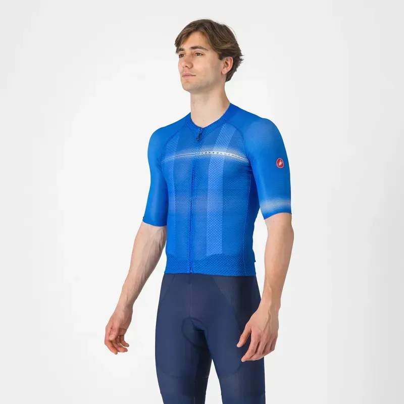 Castelli Climber's A/C Jersey in Azzurro Italia/Belgian Blue