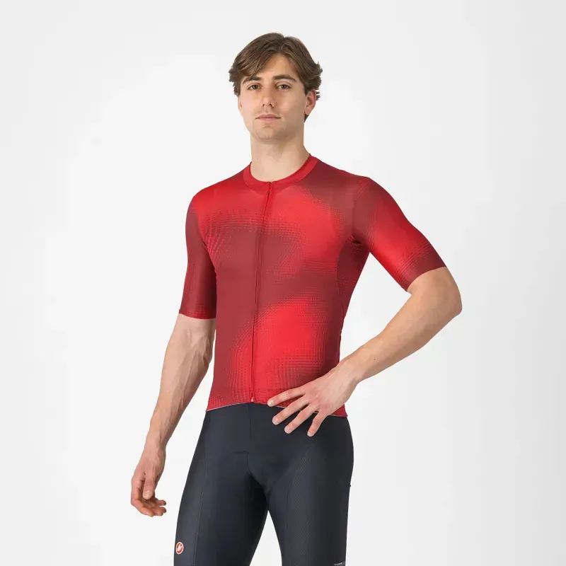 Castelli Vortice Jersey in Red/Rich Red