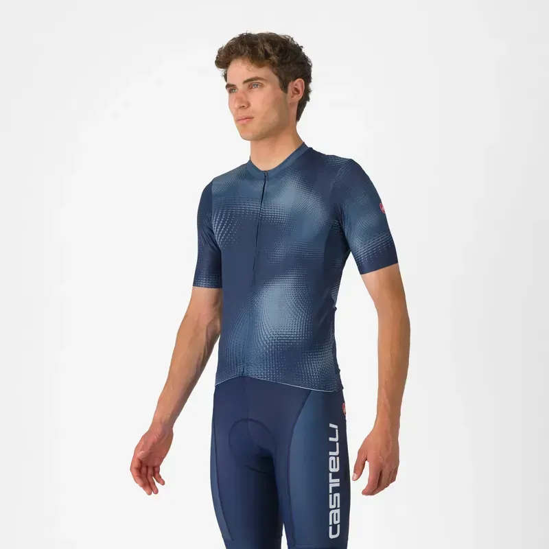 Castelli Vortice Jersey in Belgian Blue/Light Steel Blue