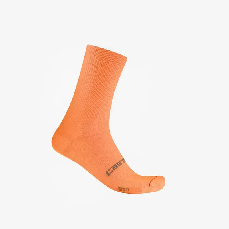 Castelli Espresso 18 Socks in Vivid Orange
