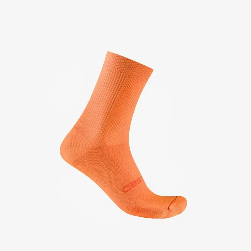Castelli Espresso 2 Women's 12 Socks in Vivid Orange