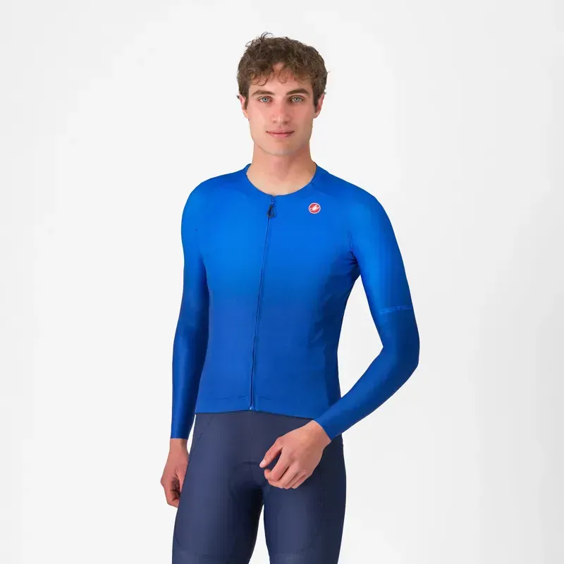 Castelli UPF Long Sleeve Jersey in Azzurro Italia