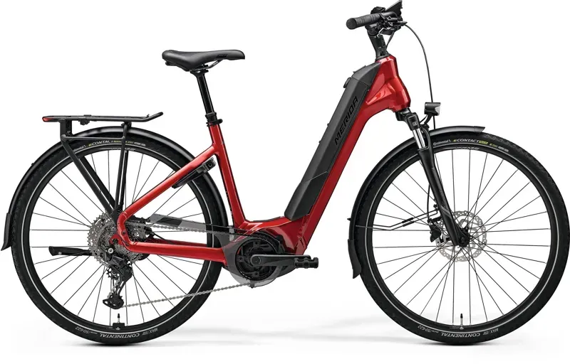 Merida eFloat City 600 EQ Cargo E-Bike in Dark Strawberry/Grey