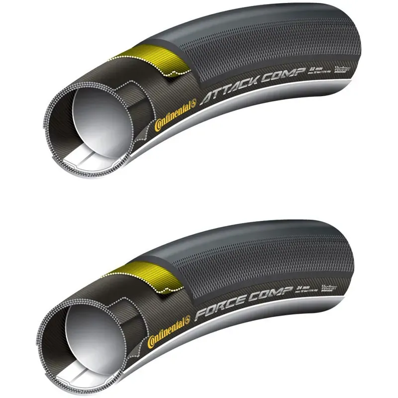Continental Grand Prix Attack Comp and Force Tubular Road Bike Tyres