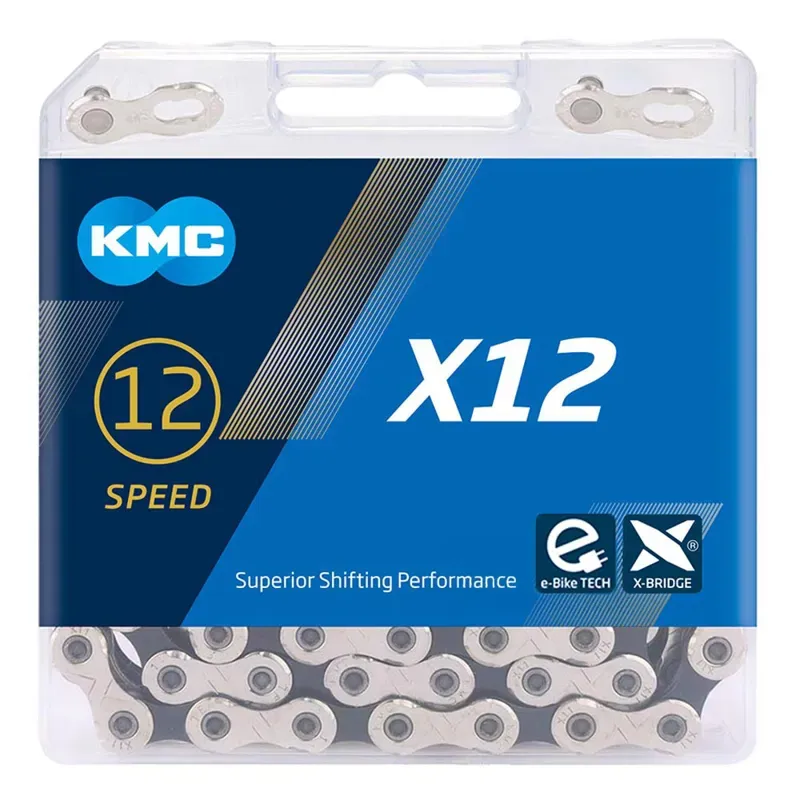 KMC X12 126-link Chain in Black/Silver