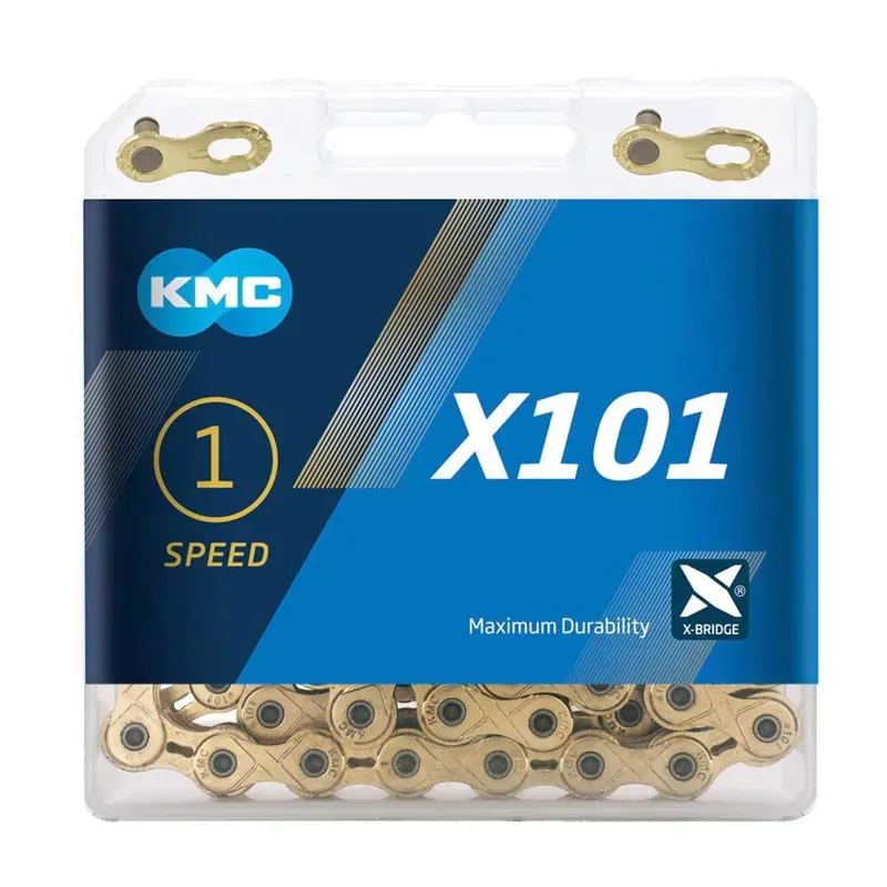 KMC X101 112L Track Chain in Gold