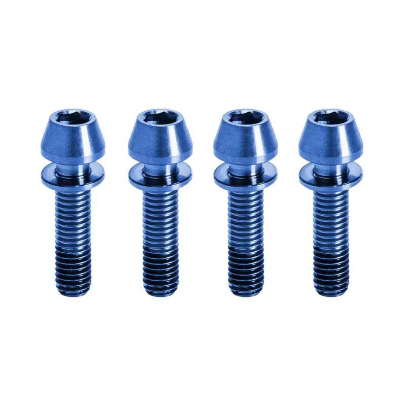 Kogel Bearings Stem Clamp Titanium Bolt Kit in Blue