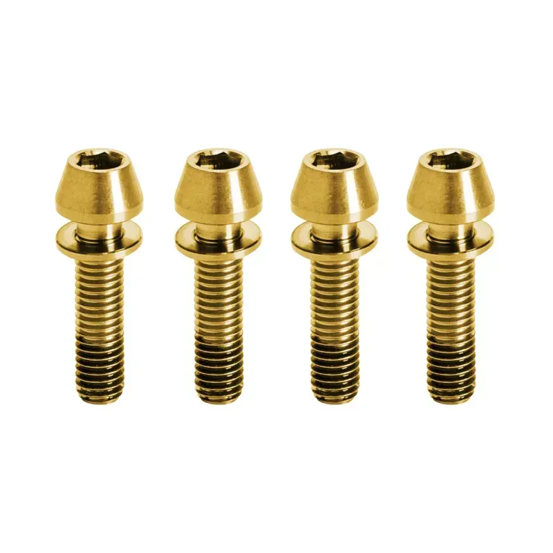 Kogel Bearings Stem Clamp Titanium Bolt Kit in Gold