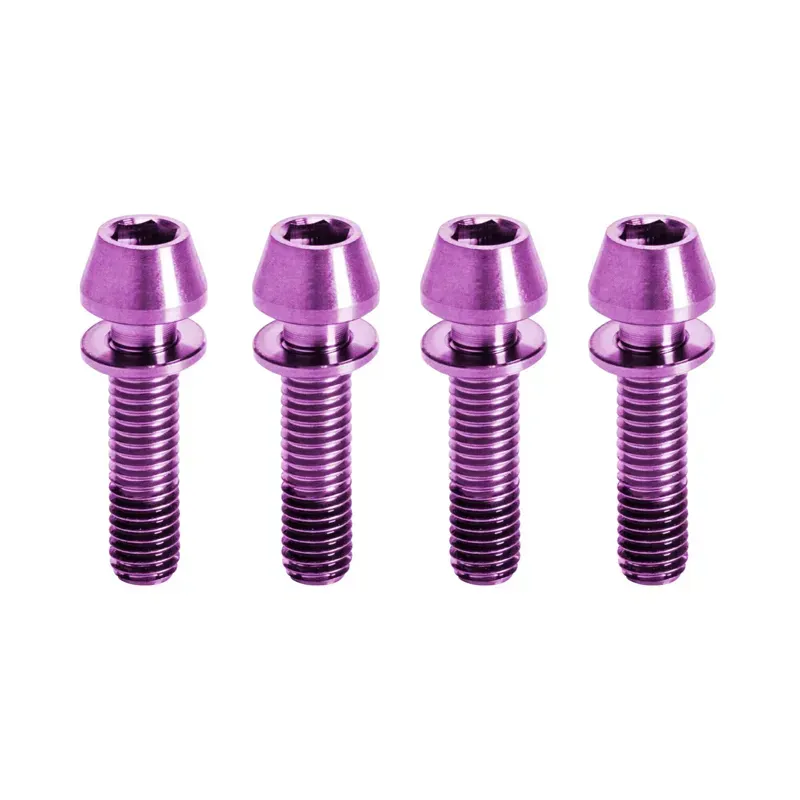 Kogel Bearings Stem Clamp Titanium Bolt Kit in Purple