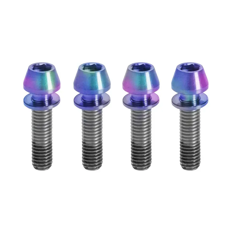 Kogel Bearings Stem Clamp Titanium Bolt Kit in Rainbow