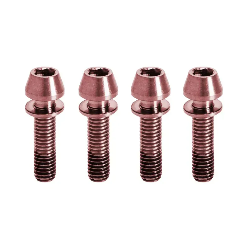 Kogel Bearings Stem Clamp Titanium Bolt Kit in Rose