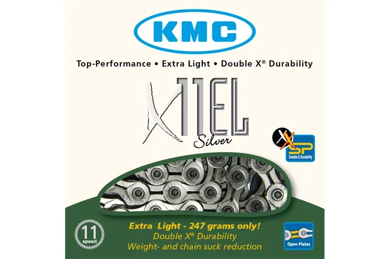 KMC X11EL 114 Link 11-Speed Chain in Silver