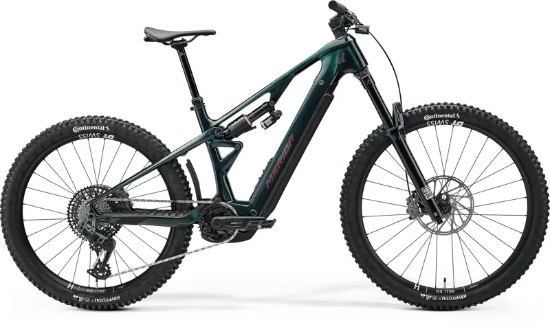 Merida Lithos 8000 eMountain Bike in Halo Green/Wildberry