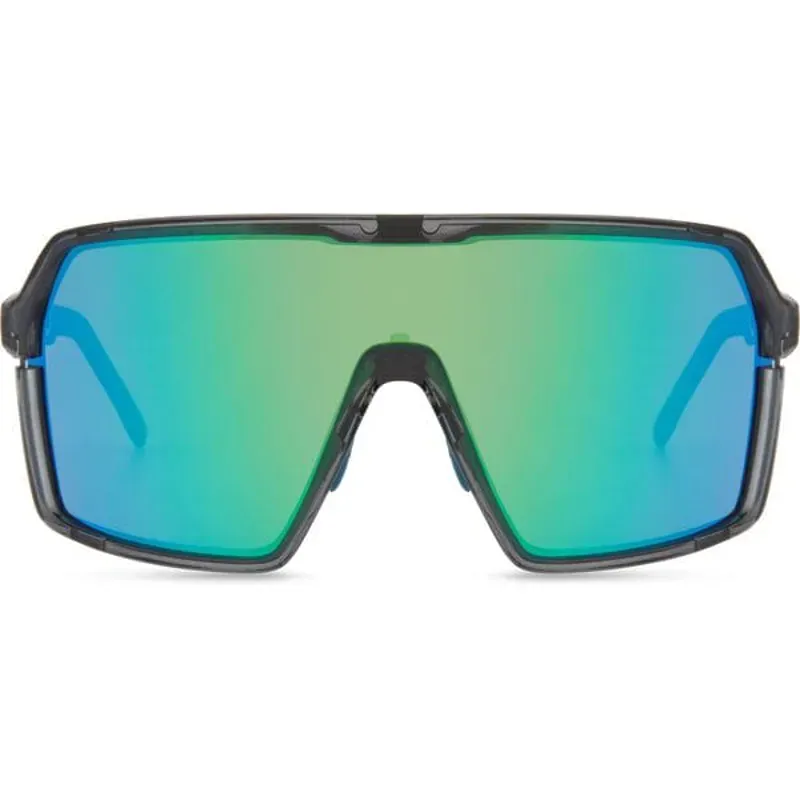 Madison Eyewear Crypto Crystal Gloss Smoke Sunglasses - Green Mirror Lens in Crystal Gloss Smoke-3