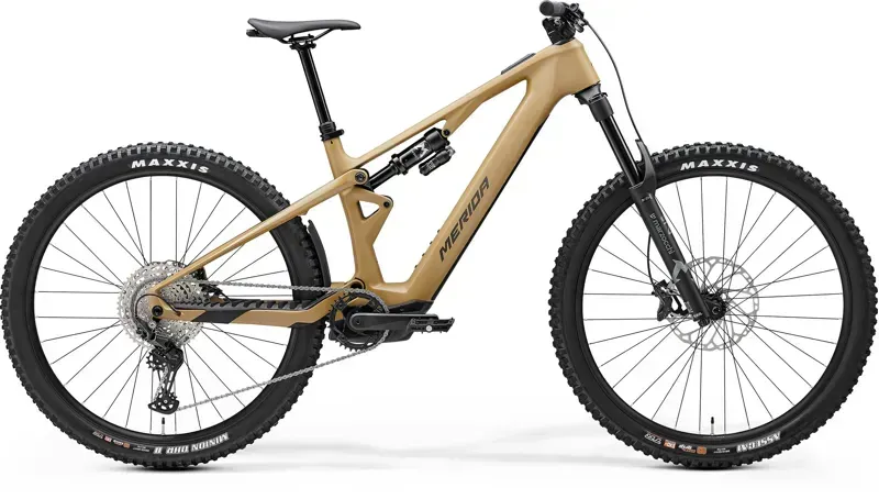 Merida eOne-Sixty SL 6000 eMountain Bike in Silk River Clay/Gold