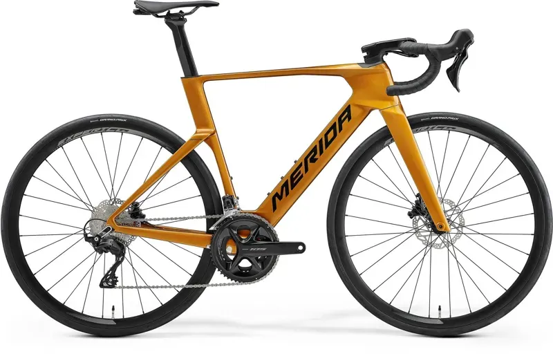 Merida Reacto 4000 Carbon Road Bike in Mineral Gold/Black