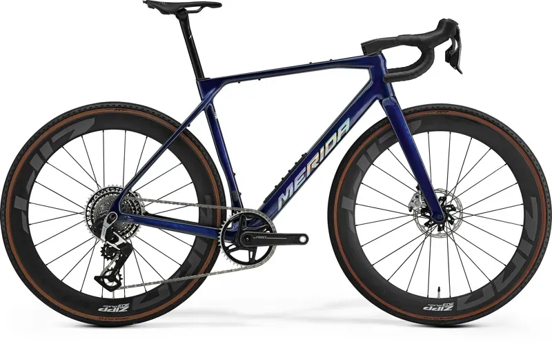 Merida Mission 10K Carbon Race Bike in Blue Clear Coat Hologram Decal