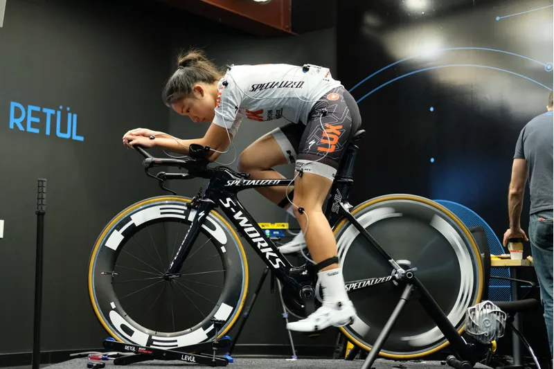 cyclist on a turbo trainer