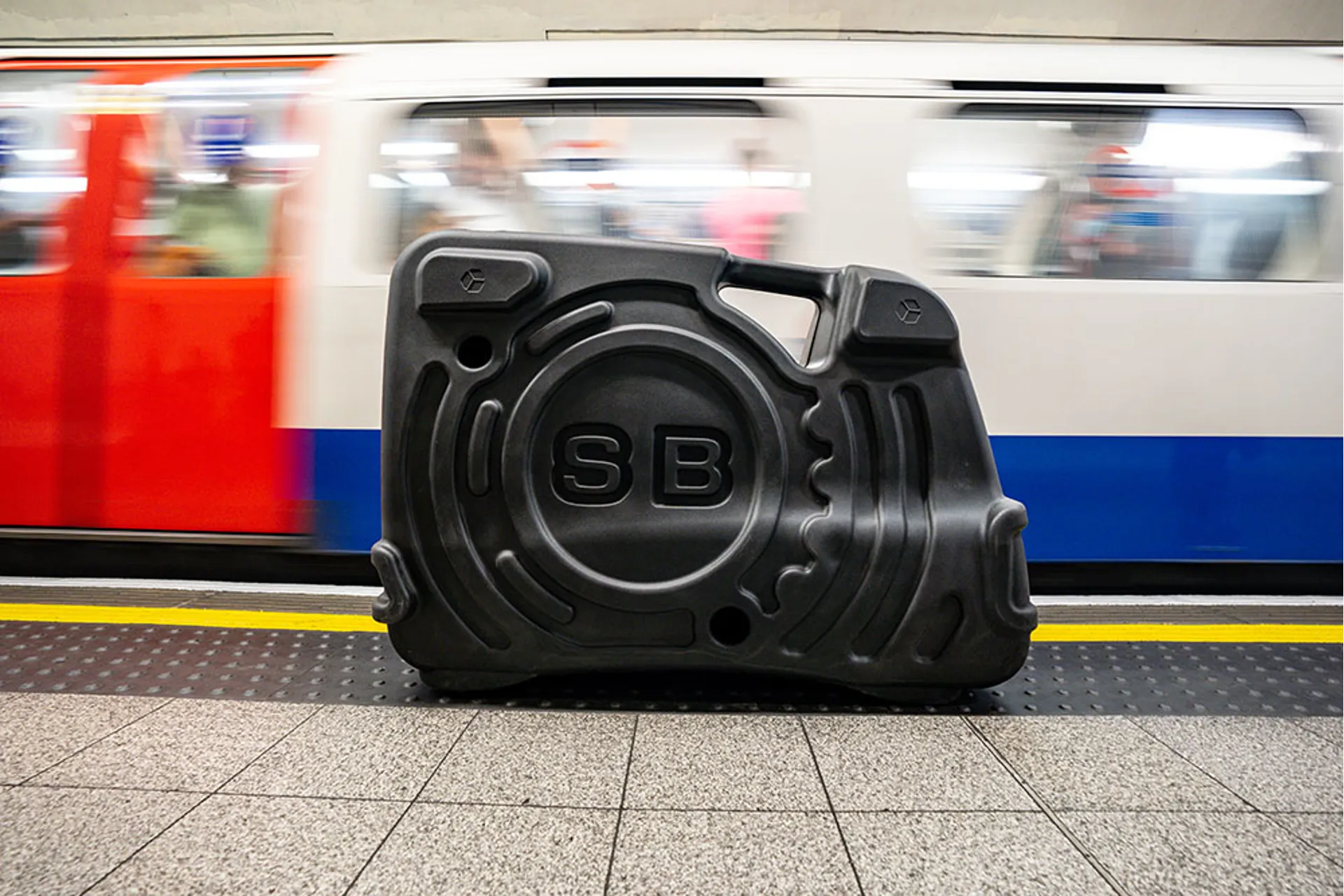 Bike box infront of a train