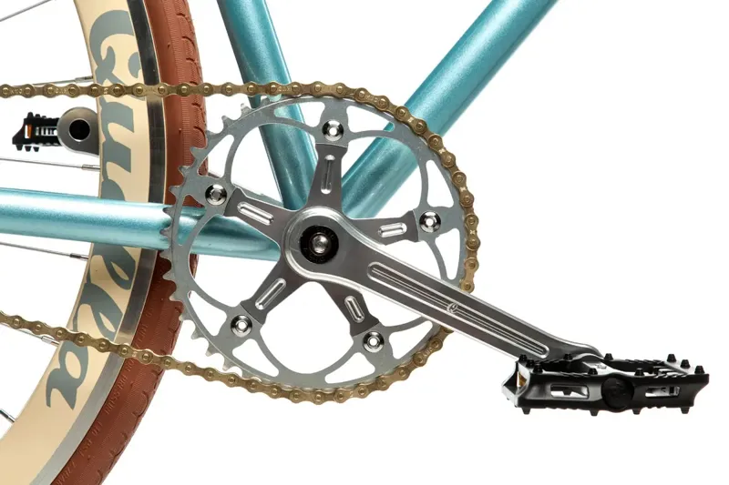 Quella Varsity Collection - Cambridge Steel Single Speed Bike in Blue-6