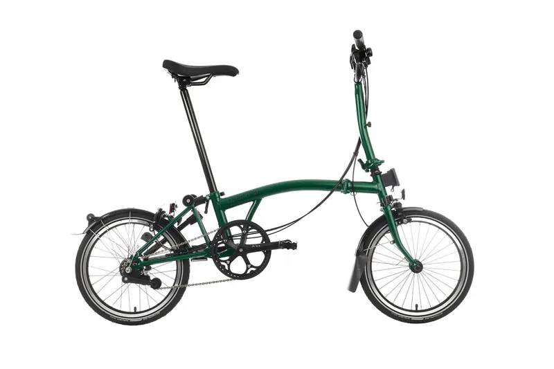 BROMPTON C LINE EXPLORE 6 SPEED FOLDING BIKE RACING GREEN-1