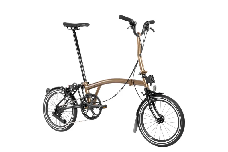 Brompton P Line Explore 12 Speed Folding Bike Bronze Sky Metallic
