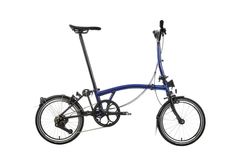 Brompton P Line Explore 12 Speed Folding Bike Bolt Blue Lacquer-1