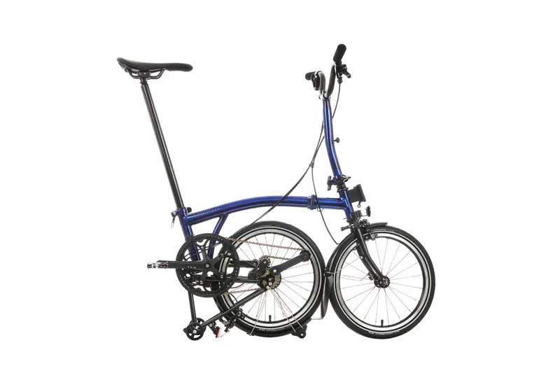 Brompton P Line Explore 12 Speed Folding Bike Bolt Blue Lacquer-2