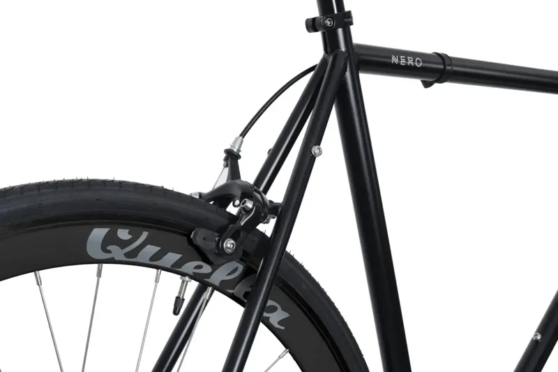 Quella Nero Steel Single Speed Bike in Black with Black Wheelset-3