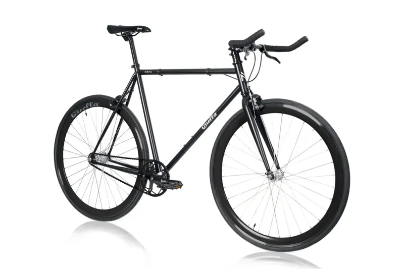 Quella Nero Steel Single Speed Bike in Black with Black Wheelset-1
