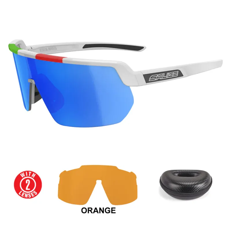 Salice 023 RW Mirror White ITA frames Blue Lens