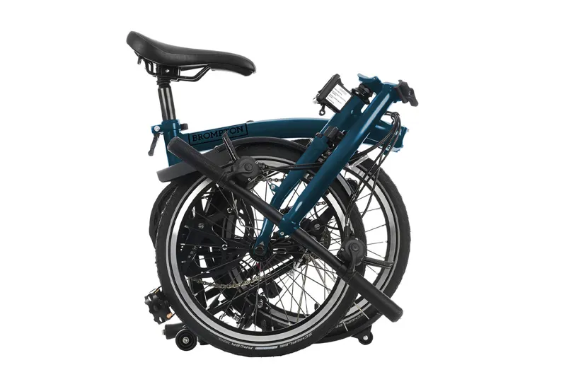 BROMPTON C LINE URBAN 2 SPEED FOLDING BIKE LOW-MID-HIGH OCEAN BLUE-6