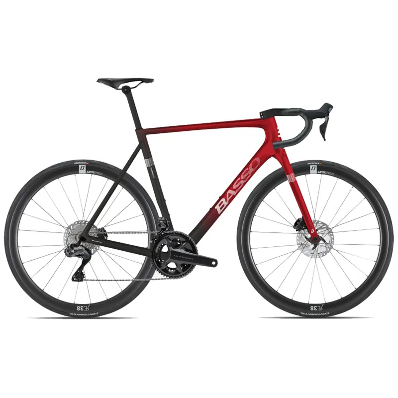 Basso Diamante Disc Ultegra Di2 RE38 Red Fade Bike Red Black