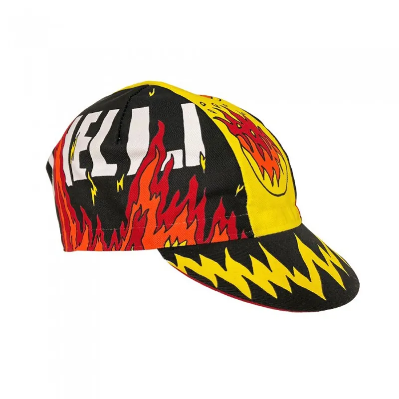 Cinelli Ana Benaroya Fire Cap in Black/Red/Yellow