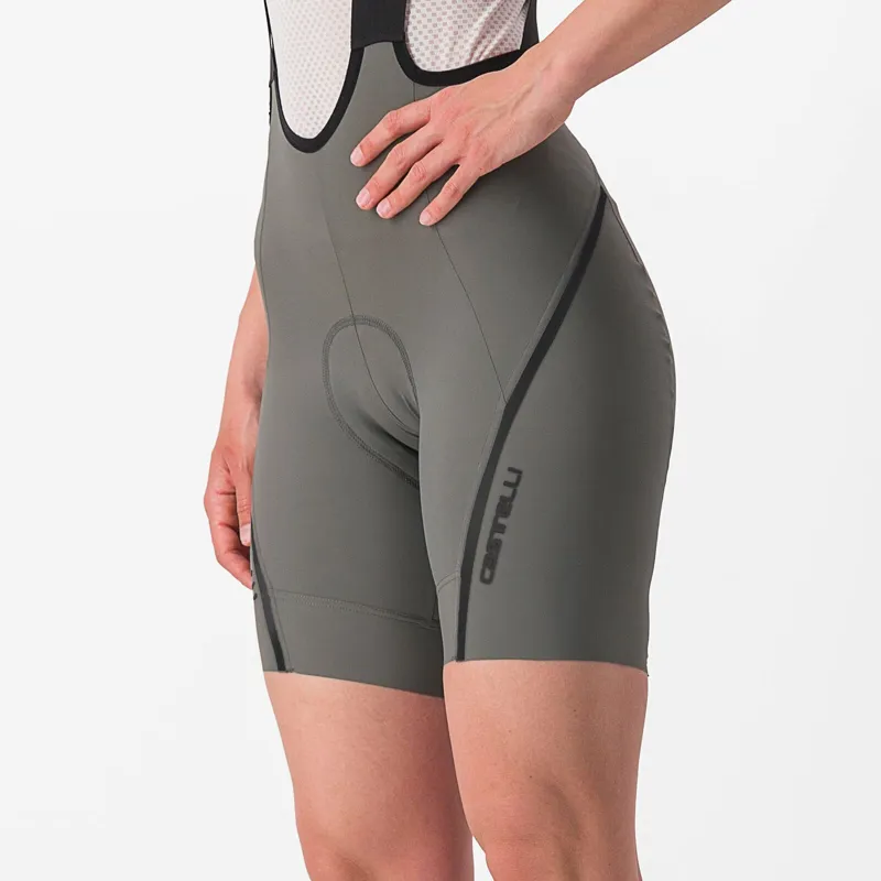 Castelli Velocissima 3 Women's Bib Shorts in Gunmetal Grey-1