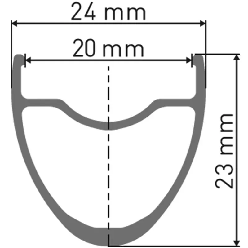 DT Swiss E18 23mm C DB FR MY22 Black front - 23 mm aluminium clincher 12 x 100 mm-1